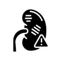 renal failure glyph icon vector illustration