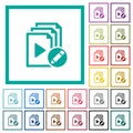 Rename playlist flat color icons with quadrant frames