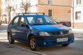 Renault Dacia Logan parked on the street of Smolensk City.