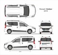 Renault Dokker Passenger Mini Van 2019 Blueprint