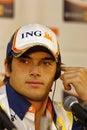 Nelson Piquet Jr - Bratislava press conference, May 2008 Royalty Free Stock Photo