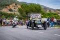 Renault EU, 60 Th edition international vintage car rallye Barcelona - Sitges Royalty Free Stock Photo