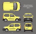 Renault Kangoo Express Compact Passenger Van 2013 Blueprint