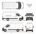 Renault Master Cargo Delivery Van L3H3 RWD 2020 Blueprint