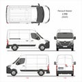 Renault Master Cargo Van L1H2 2020 Blueprint