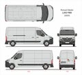 Renault Master Cargo Van L3H2 FWD 2020 Blueprint Royalty Free Stock Photo