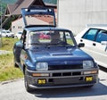 Renault 5 Maxi Turbo, sport car from the Eighties in a roadside parking lot