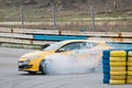 Renault Megane sports car racing at Chayka motor racing circuit, day race, Kyiv Ukraine, 09.04.2016, sport editorial photo