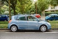 Renault scenic mini van car parked on the street