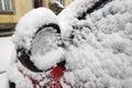 Renault Twingo II phase one totally covered by snow Royalty Free Stock Photo