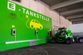 Renault Twizy electric city car stands at Energie Steiermark charching station Royalty Free Stock Photo