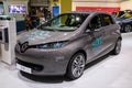 Renault Zoe compact electric car showcased at the Brussels Expo Autosalon motor show. Belgium - January 19, 2017