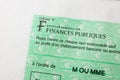 rench Cheque issued by the Direction Generale des Finances Publiques