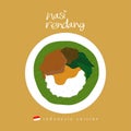 Rendang padang asia food