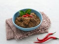 Rendang, Rendang Daging Sapi, Beef stew traditional food from Padang, Indonesia. Royalty Free Stock Photo