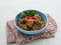 Rendang, Rendang Daging Sapi, Beef stew traditional food from Padang, Indonesia. Royalty Free Stock Photo