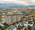 Render Apartment towers in the city - modern residential buildings with low energy house standard Royalty Free Stock Photo