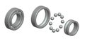 Render: ball bearing Royalty Free Stock Photo