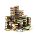 Render of big pile of colorful books