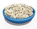 Render of a bowl of popcorn on white background Royalty Free Stock Photo