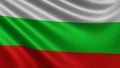 Render of the Bulgaria flag flutters in the wind close-up, the national flag of Bulgaria flutters in 4k resolution