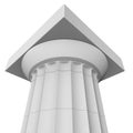 Render of a classic greek Doric column Royalty Free Stock Photo