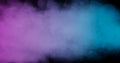 Render with colorful smoke on a black background Royalty Free Stock Photo