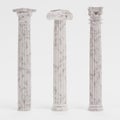 Render of Columns Doric, Ionic and Corinthian
