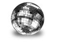 Render 3d illustration of disco ball isolated on white Royalty Free Stock Photo