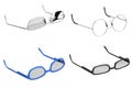 Render of glasses set Royalty Free Stock Photo