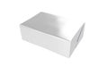 Render of isolated paper wrap box with shadow,butter, spread, soap mock up on white background. Royalty Free Stock Photo