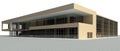 Render of the modern building Royalty Free Stock Photo