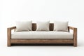 render of modern sofa with cushions, Contemporary sofa adorned with soft cushions Royalty Free Stock Photo