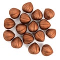 Render of nut - hazelnut Royalty Free Stock Photo