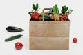 Render of Paper Bag with Vegetable Royalty Free Stock Photo