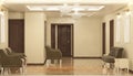 Render of the reception hall Royalty Free Stock Photo