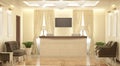 Render of the reception hall Royalty Free Stock Photo