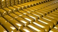 Render of stacks of gold bars