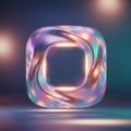 Rendered abstract three dimensional loop shape with a reflective Royalty Free Stock Photo