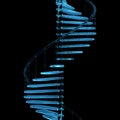 Rendered blue xray transparent staircase