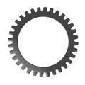 Rendered clock gear wheel