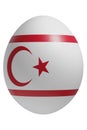 Rendered easter egg with a flag of Northern Cyrpus Royalty Free Stock Photo