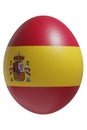 Rendered easter egg with a flag of Spain Royalty Free Stock Photo