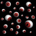 Rendered eyeballs on black Royalty Free Stock Photo
