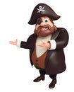 Rendered illustration of pirate Pointing pose Royalty Free Stock Photo