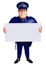 Rendered illustration of Police with white board