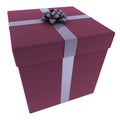 Rendered Lavender Present with Purple Bow Royalty Free Stock Photo