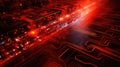 rendering abstract tech red background Royalty Free Stock Photo