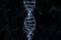 3d rendering, DNA with emanative lines background