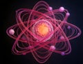 Rendering of Atoms with Electrons Abstract Scientific Visualization